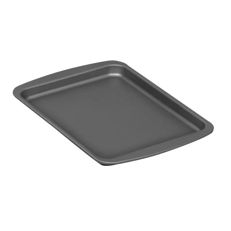 

Gorgeous Gray 8.5" x 6.5" Toaster Oven Mini Cookie Sheet Pan - Perfect for Small Batch Treats & Snacks.