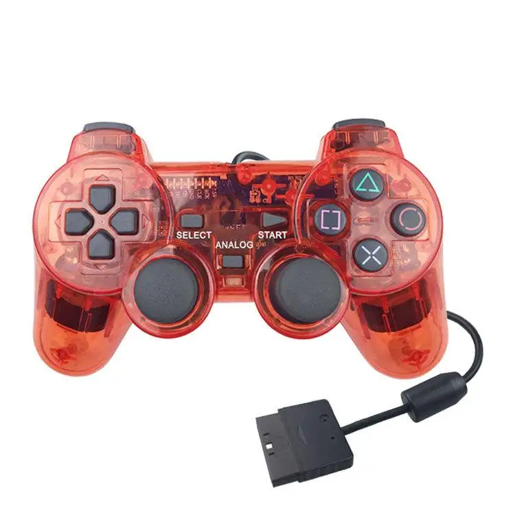 

For Sony PS2 Wired Connection Gamepad Game Controller Digital Joypad For Playstation 2 Transparent Joypad Wired Game Joystick