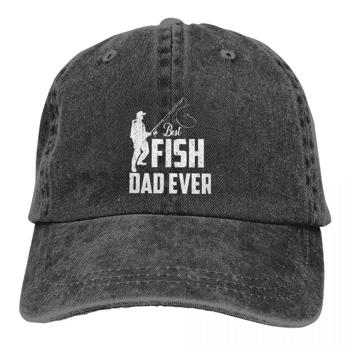 

Washed Men's Baseball Cap Best Fish Dad Ever Trucker Snapback Caps Dad Hat Carp Fishing Fisher Golf Hats