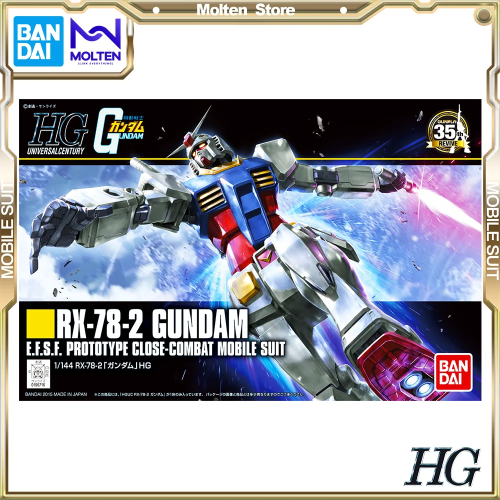 BANDAI Original HGUC 1/144 Revive RX-78-2 Gundam Mobile Suit Gundam Gunpla Model Kit Assembly/Assembling