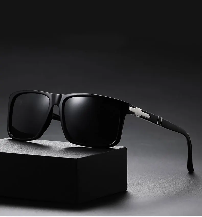 

Новинка 650, классические винтажные модные поляризационные солнцезащитные очки в квадратной оправе, мужские брендовые дизайнерские солнцез...