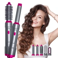 5 in 1 hair dryer hot air brush electric hairdryer blow dryer comb salon blower brush negative ion straightener hair curler