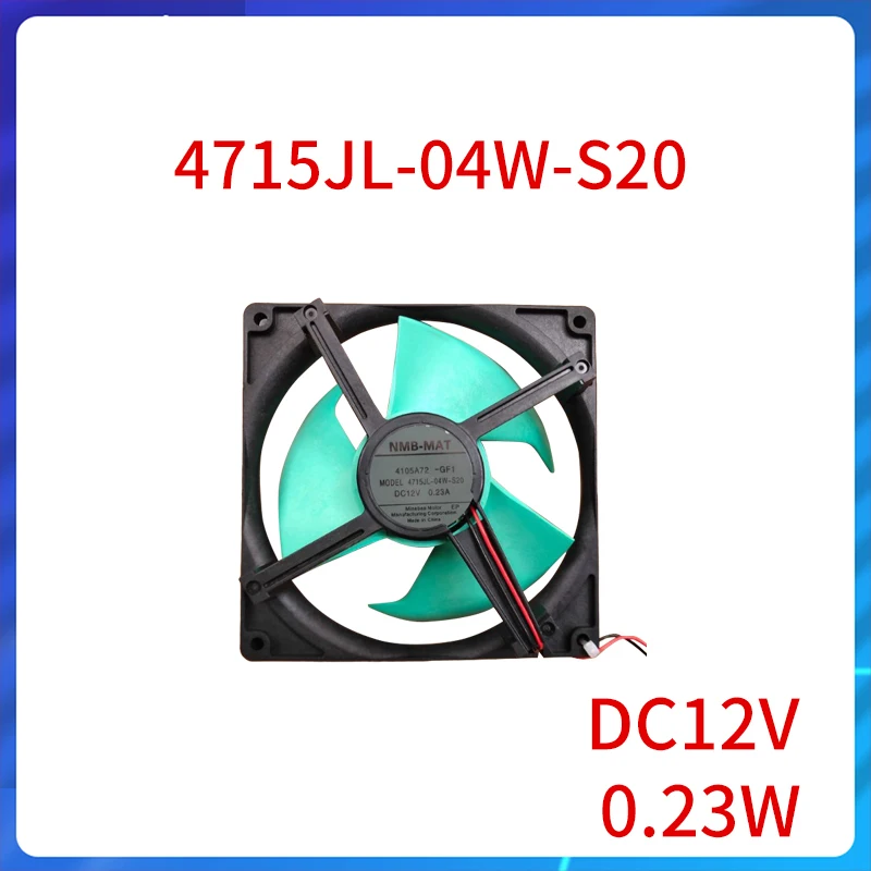 NEW For NMB-MAT Cooling Fan DC12V 0.23A Model 4715JL-04W-S20 4105A72 -GFI 12V 0.23A Refrigerator Cooling Fans Cooler Fan