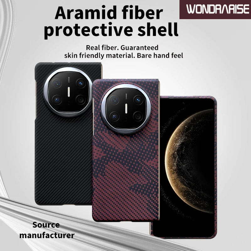 Роскошный арамидный чехол WONDRARISE 2025 для Huawei Mate 70 Series — ультратонкий металлическая