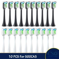 cso 10pcs replacement brush heads for xiaomi mijia soocas sonic electric toothbrush dupont soft suitable vacuum bristle nozzles