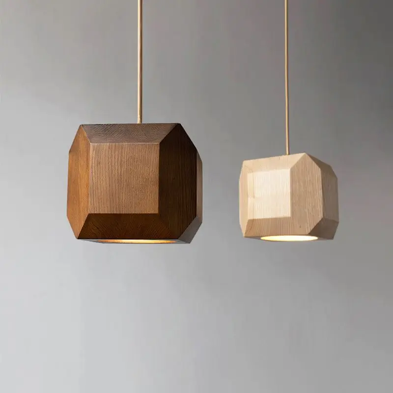 Новый подвесной светильник для ресторана из цельного дерева в китайском стиле