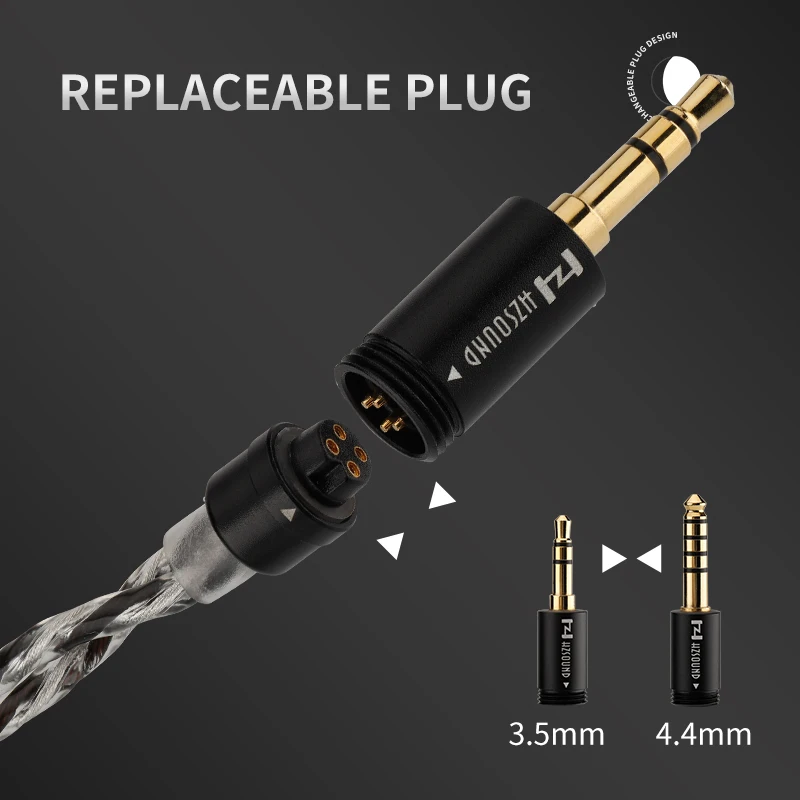 Наушники HZSOUND LUNA со сменными разъемами 0 78 2 Pin 3 5/4 4 мм