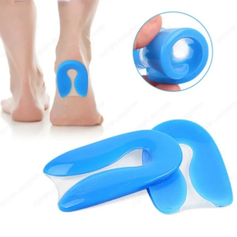 

1pair Silicone Gel Heel Pad Foot Pain Relief U-Shape Heel Cushion Inserts For Shoes Heel Spur Protector Plantar Fasciitis Insole