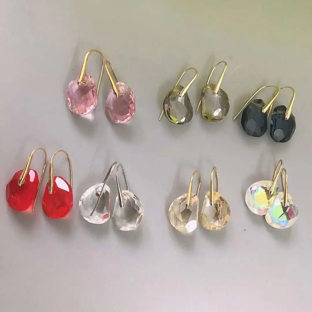 2023 New Trend Fashion Jewelry Original Charm Luxury Colored Austrian Crystal High Quality Earrings Romantic Gifts for Women