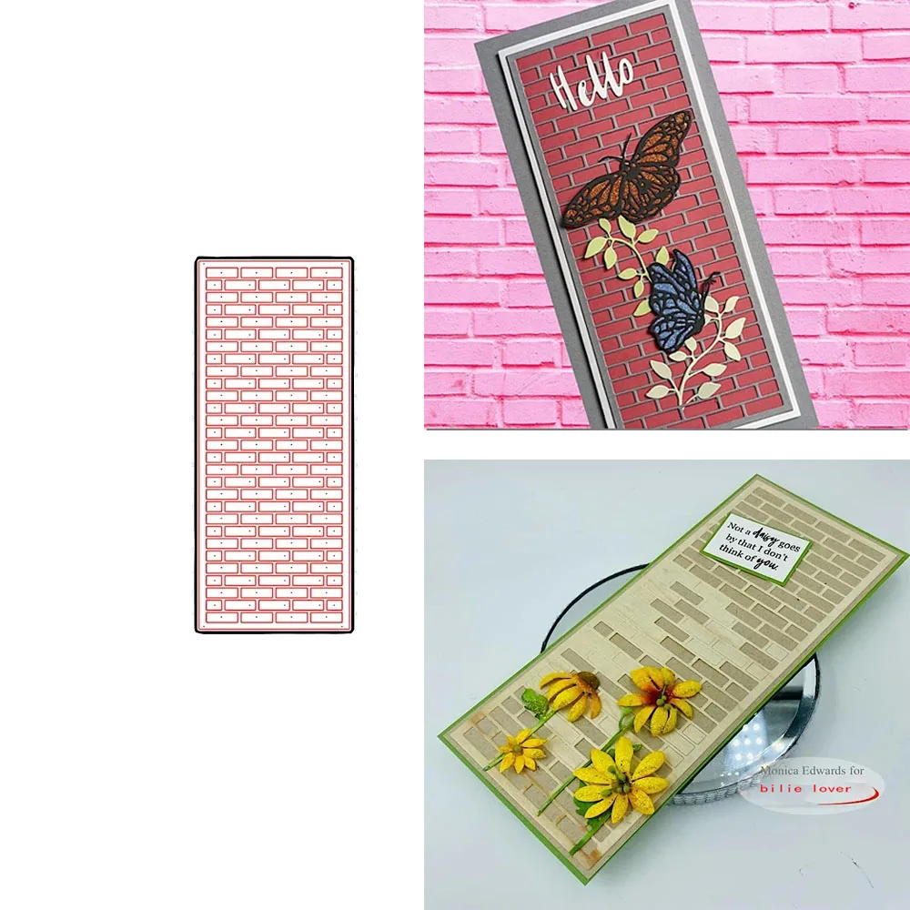 

New Wall Red Brick Decoration Metal Cutting Dies And Stamp DIY Scrapbook Manual Paper Card Decorative Embossing Process Mold