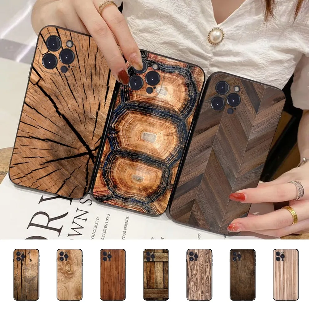 

Carved Wood Phone Case For iPhone 14 11 12 13 Mini Pro XS Max Cover 6 7 8 Plus X XR SE 2020 Funda Shell