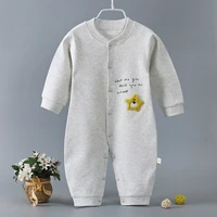 autumn and winter baby jumpsuit long sleeved spring baby velvet cotton romper 01 year old heating room pajamas baby