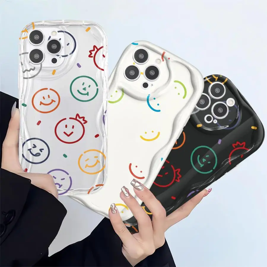 Милый красочный чехол для телефона с улыбкой Vivo Y02 Y12 Y15S Y16 Y17 Y19 Y20 Y20i Y21 Y21A 2021 Y35 Y22S Y36