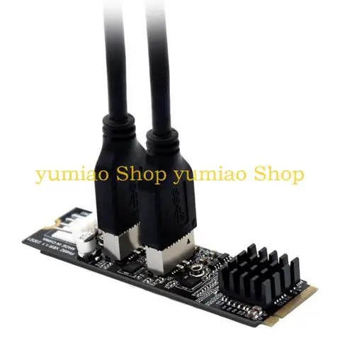 587B Двойной порт USB Card NVME PCIE TO USB Адаптер 10 Гбит / с ASM3142