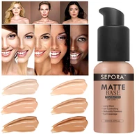 30ml face matte liquid foundation base makeup oil control 24 hours lasting concealer full coverage waterproof contour makeup