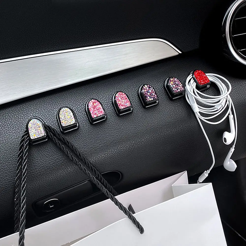 

1 шт. многофункциональные украшенные кристаллами дверные подвесные мини-автомобильные Крючки Настенные украшения автомобильный зажим