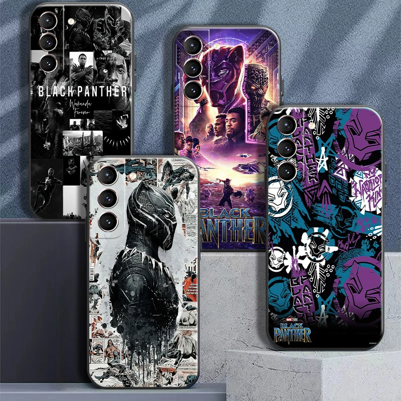 

Marvel Avengers Black Panther Phone Case For Samsung Galaxy S22 S21 S20 Plus Ultra FE 5G S9 S10 Lite S10E Plus 5G Coque