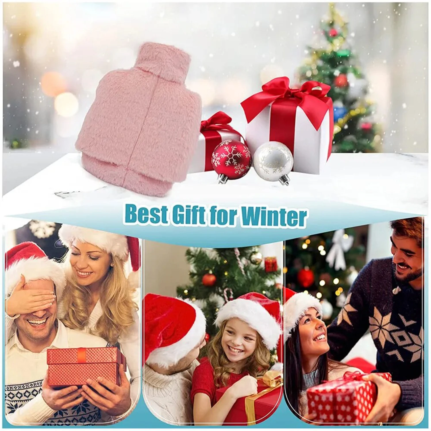 Мягкая Плюшевая розовая многоразовая грелка для рук успокаивающей тепловой