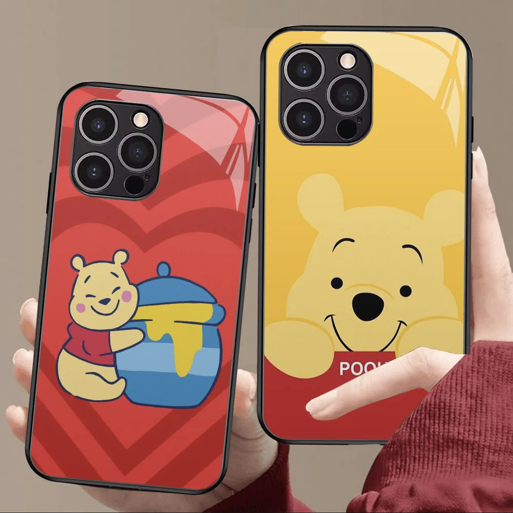 Чехол из закаленного стекла T-51 Winnie Pooh для Xiaomi POCO X6 C61 Redmi Note 9A 9 9C 9T 9S Pro Max 5G