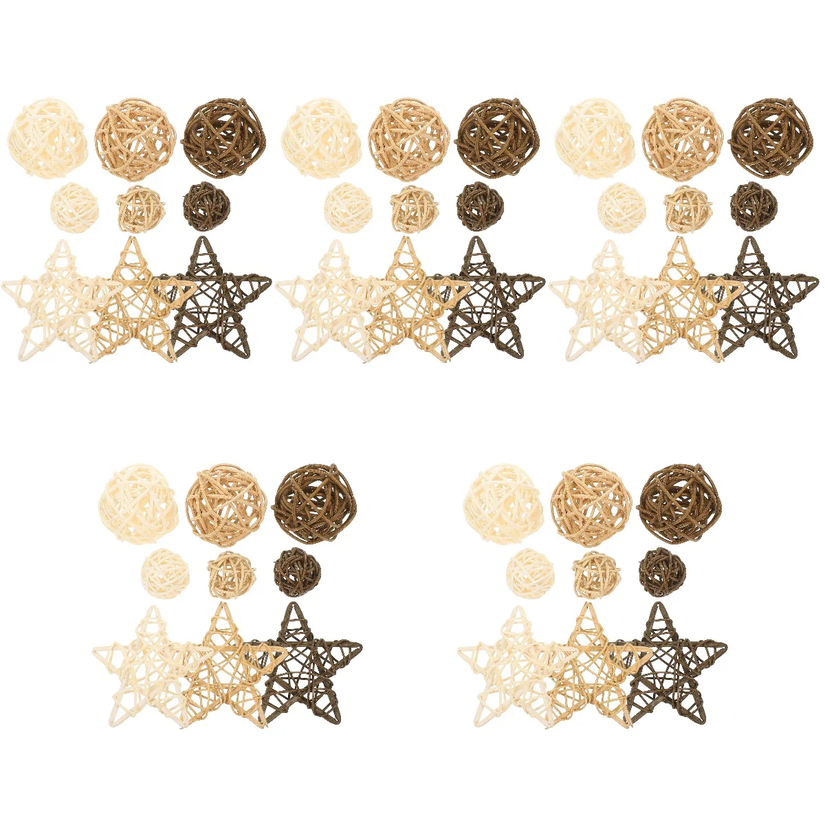

45 Pcs Imitation Rattan Balls Ornaments Vase Filler Crafts Balls Wedding Party Decoration