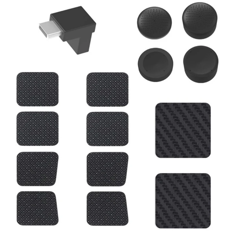 

For Steam Deck Protection Set Touchpad Trackpad Sticker+ Silicone Rocker Cap+L-shaped Connector + Back Button Sticker