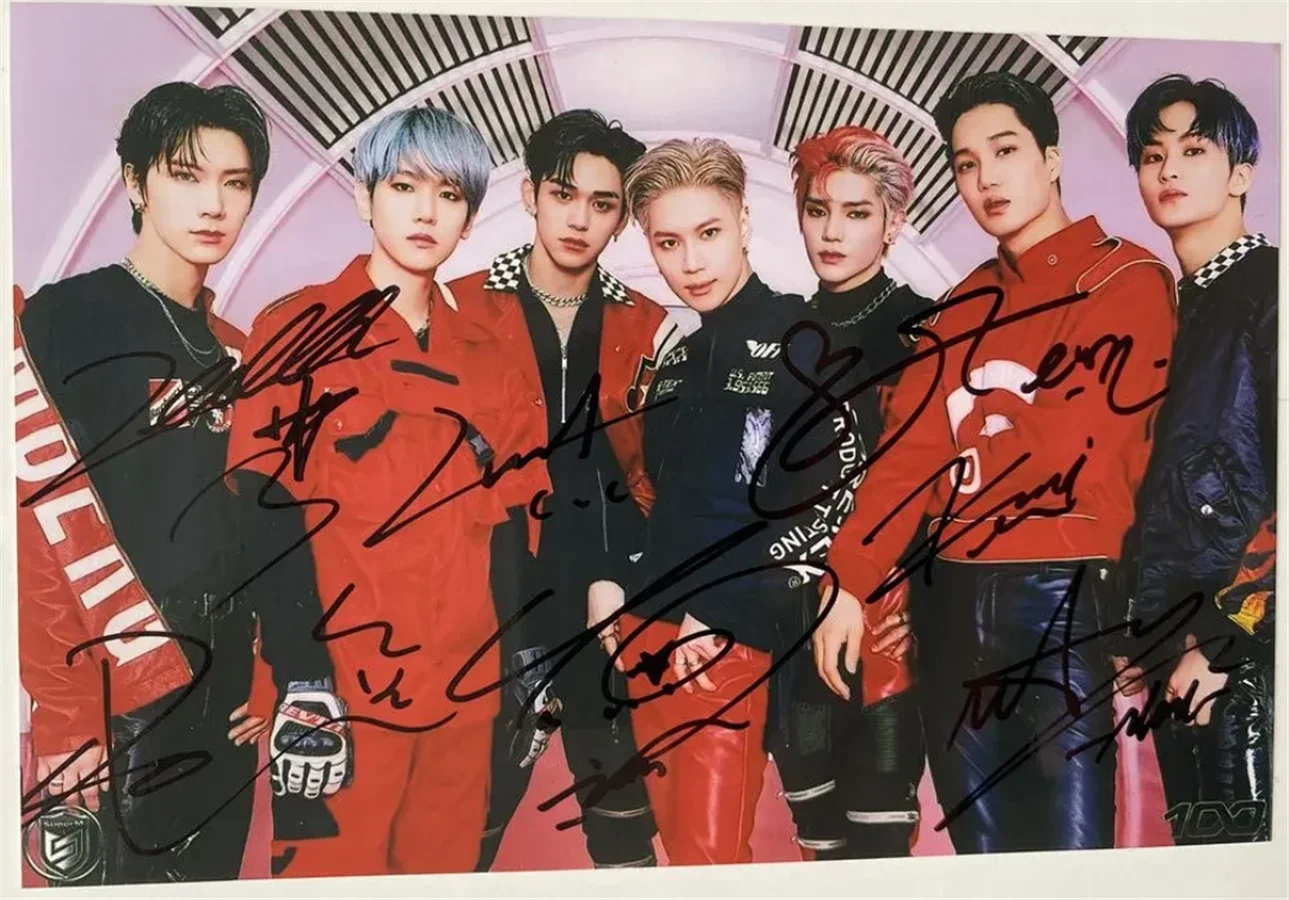 Подписанная фотография Ли Тэмин SuperM, Бэк Хён, Кай, Тэ Ён, Марк, Лукас, Тэн Super One Solo 1th Press It Hand Autographed SHINee K-POP.