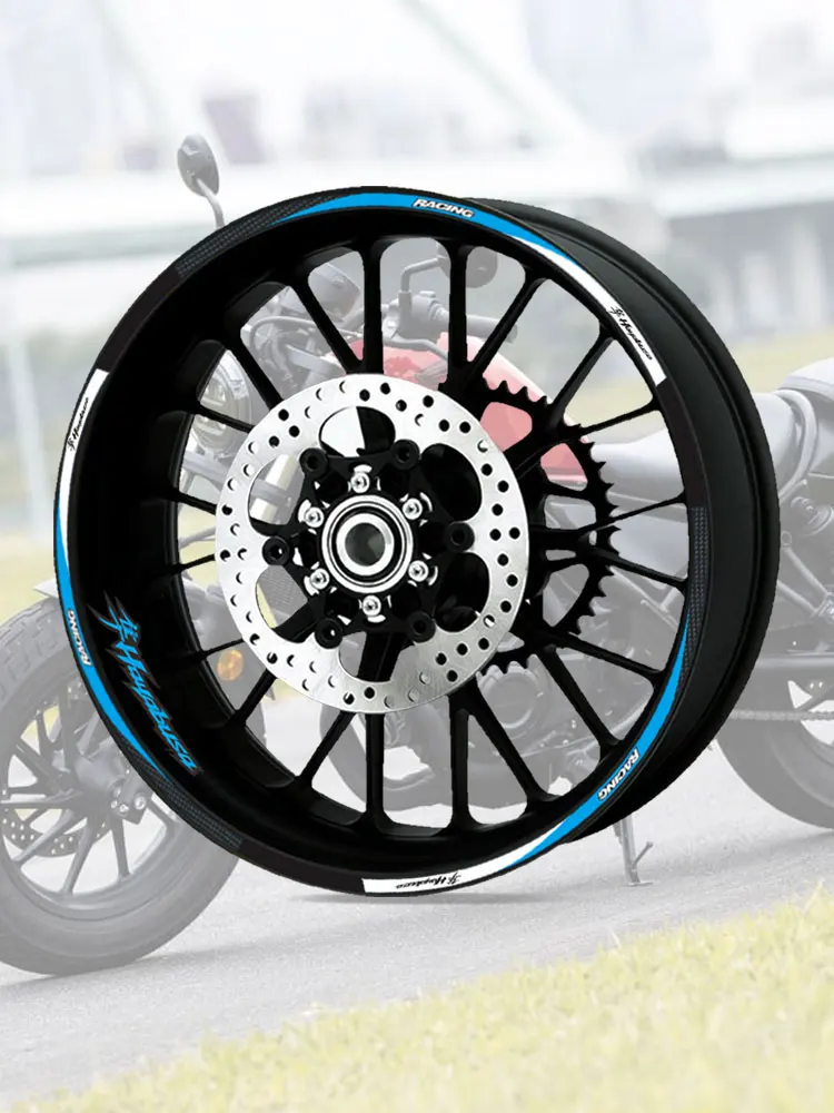 Высококачественная наклейка на колесо мотоцикла Светоотражающая велосипед