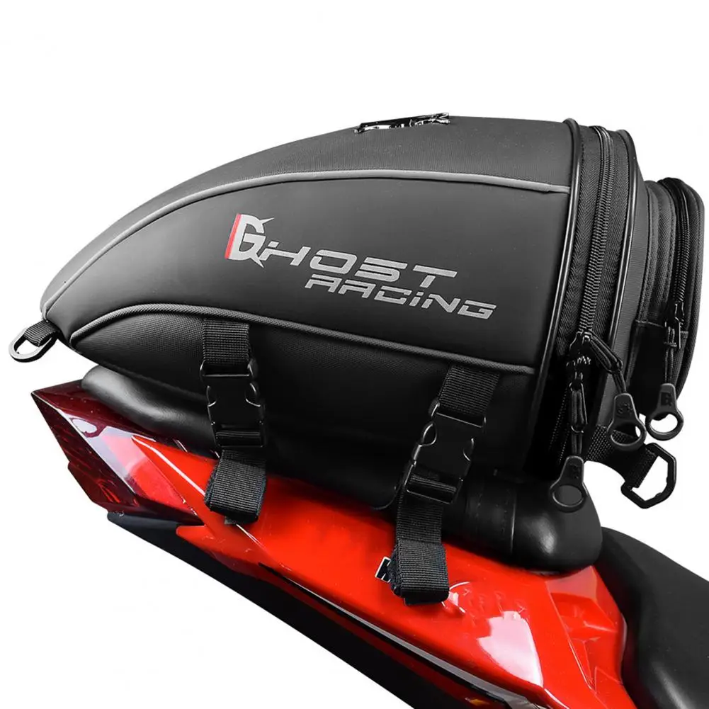 

Motorcycle Tail Bag Durable Impact Resistant Motorbike Tail Bag Portable Anti-slip Bottom Motorbike Bag