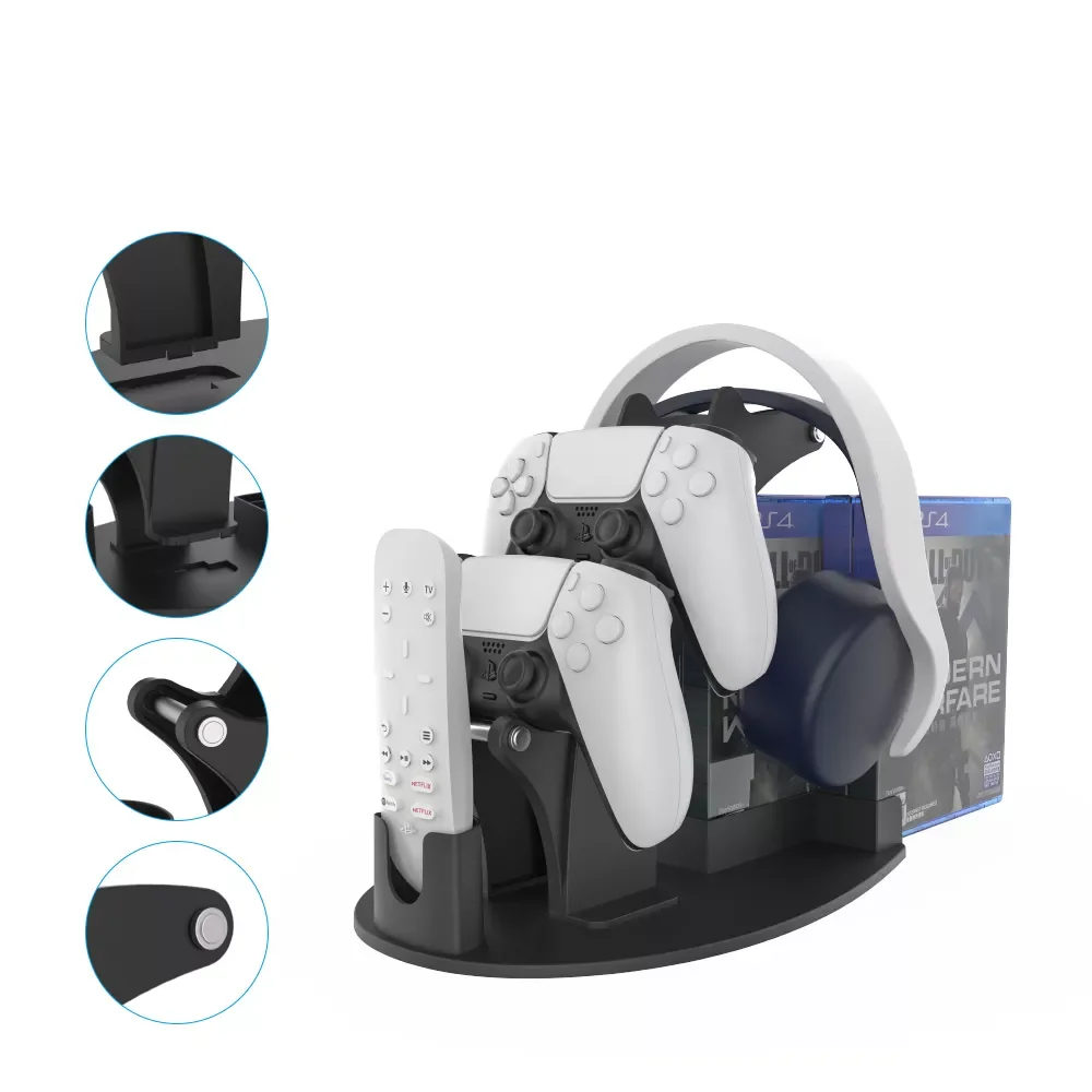 

NEW2022 Universal Controller Stand with Headphone Hanger Remote Control Game Discs Storage Rack Mount Holder For PS5/PS4/XBOX/N