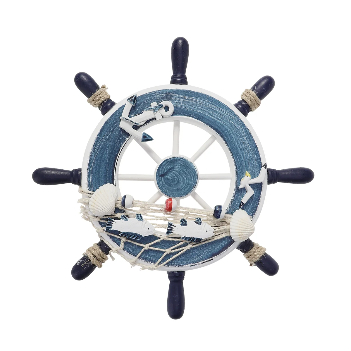 

Decor Wall Wheel Rudder Boat Decoration Nautical Steering Ship Net Beach Decorations Home Hip Wooden Ships Theme Ornament