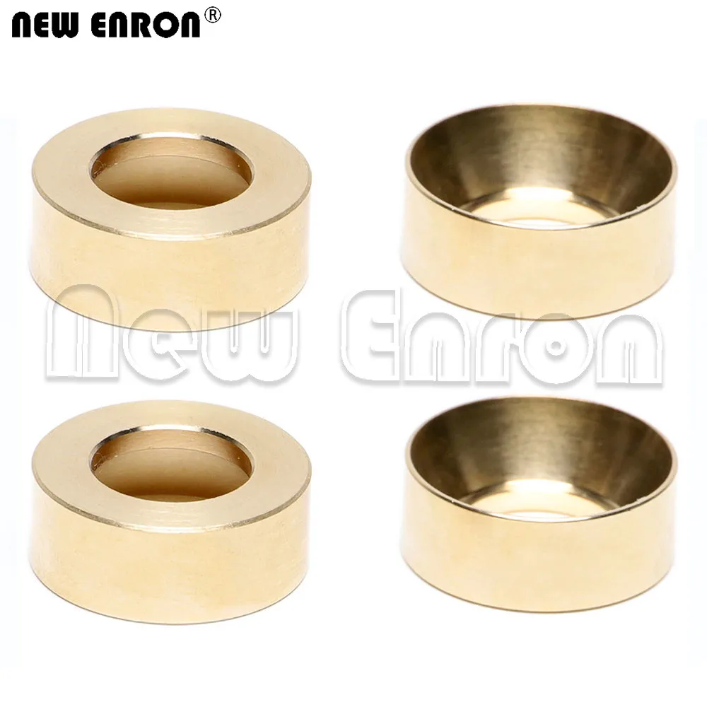 

NEW ENRON 2pcs Brass Wheel Hub Counterweight Balance Weight for 1/24 RC Car Crawler Axial SCX24 90081 AXI90081T1 Upgrade parts