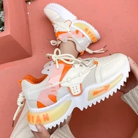 women sneakers breathable increased casual sneakers platform lace up vulcanize shoes outdoor casual comfortable sports shoes