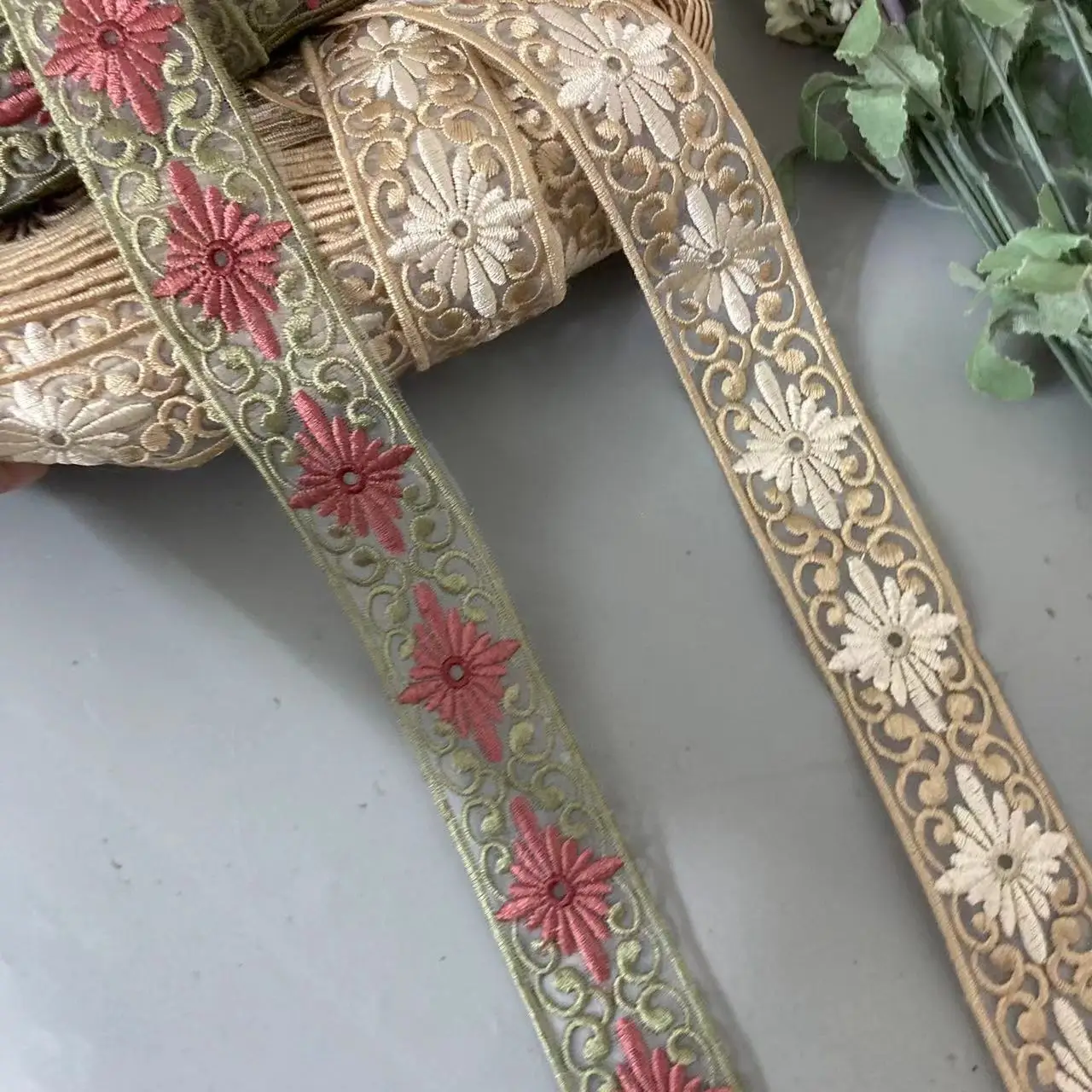 1 ярда кружевная тканевая отделка лента сетка с блестками лямки из органзы