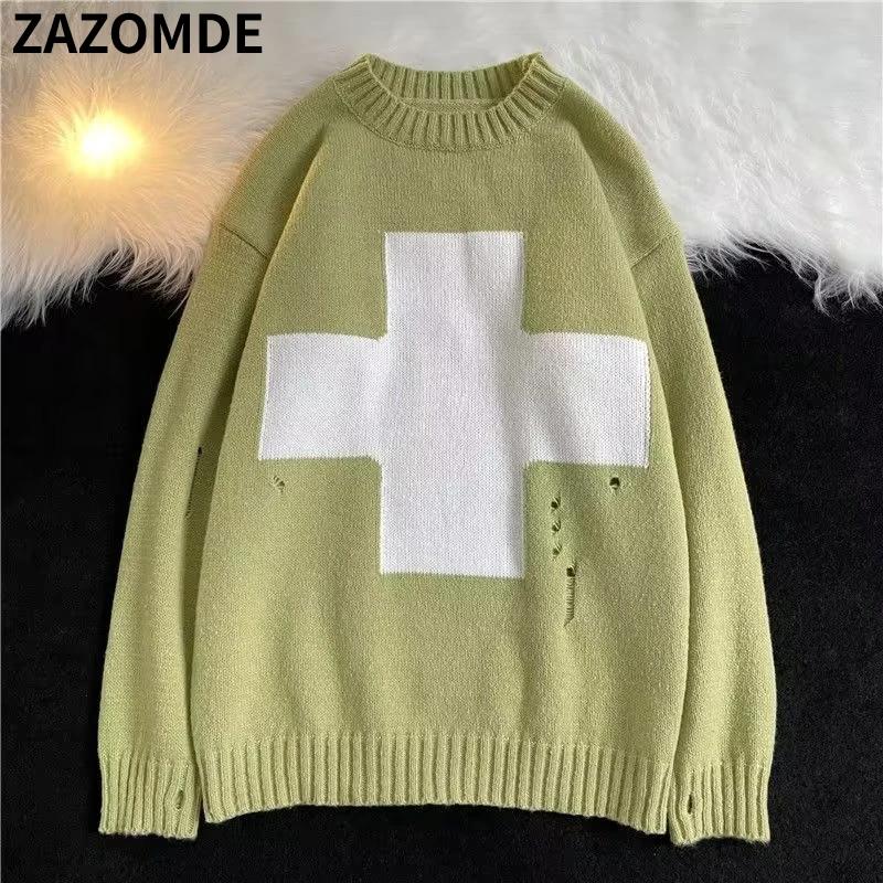 

Трикотажный Джемпер, свитера, уличная одежда, мужской модный Повседневный пуловер в стиле хип-хоп Харадзюку 2022, трикотажные топы, зимняя одежда, Новое поступление