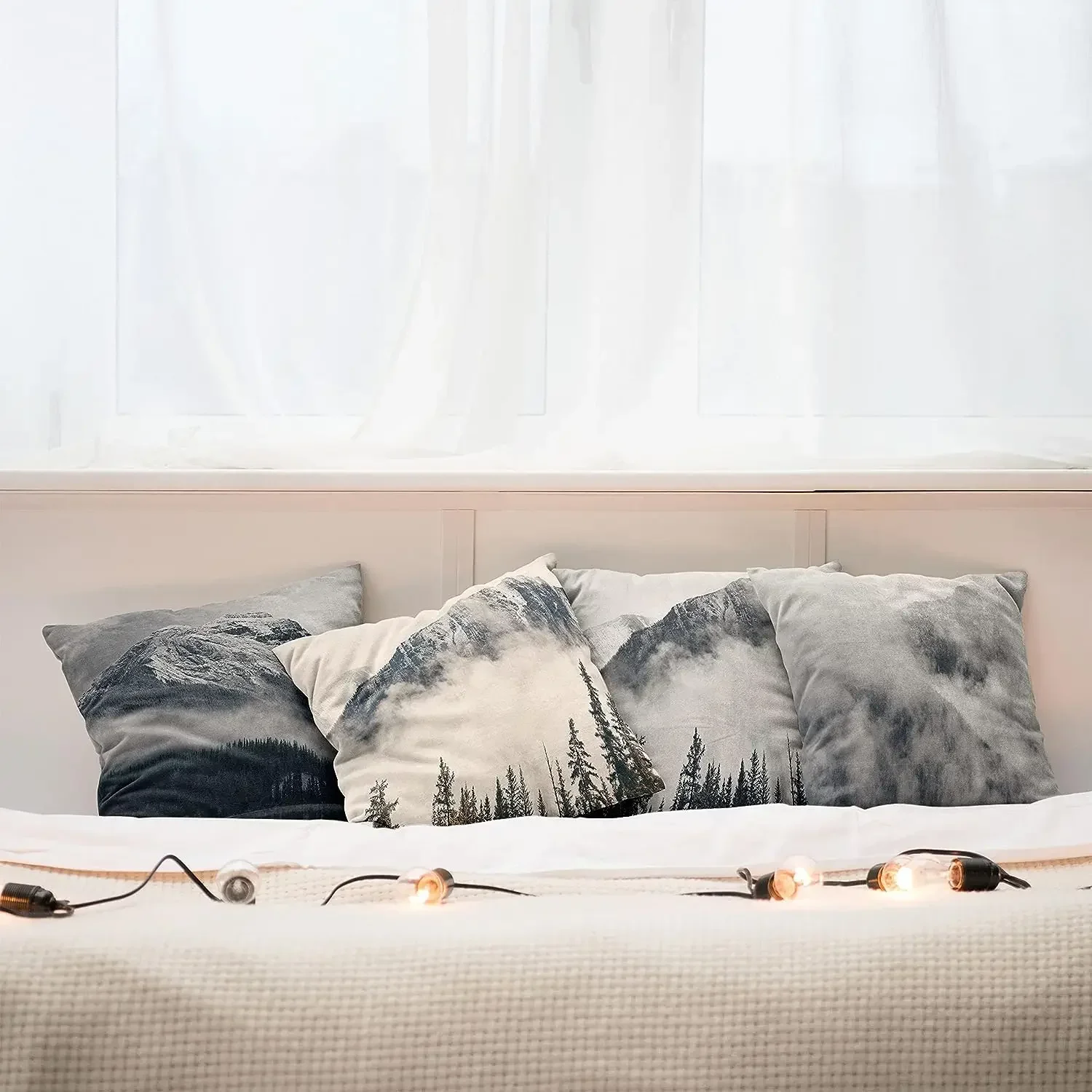 Наволочка Fog Peak Hills Wild Nature современная односторонняя цифровая печать 45x45 см