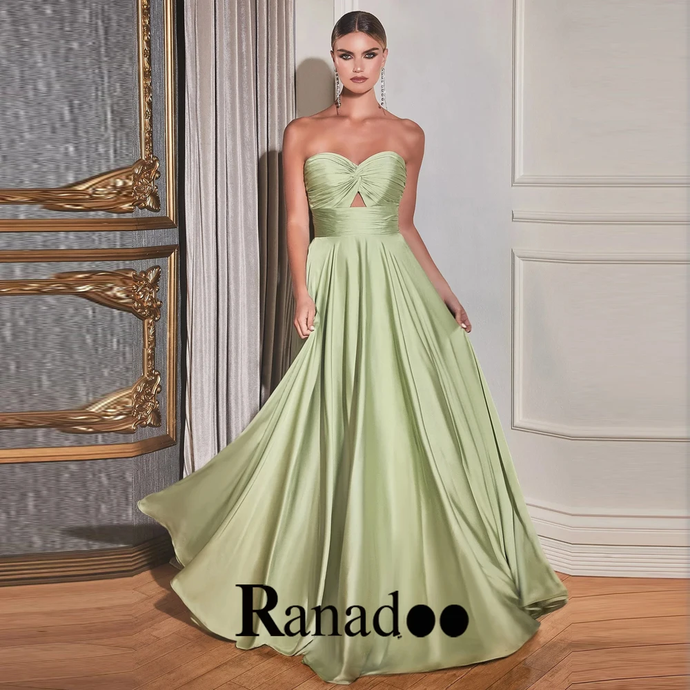 

Платье Ranadoo женское для выпускного вечера, атласное, ТРАПЕЦИЕВИДНОЕ, на молнии, без рукавов, без бретелек, 2023