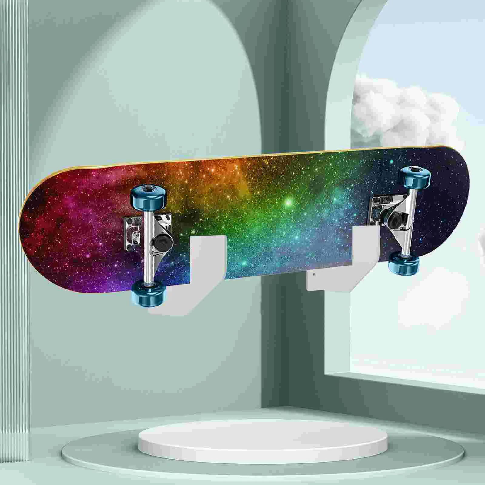 

1 Pair Skateboard Wall Hanger Durable Acrylic Snowbaord Display Rack Storage Shelf