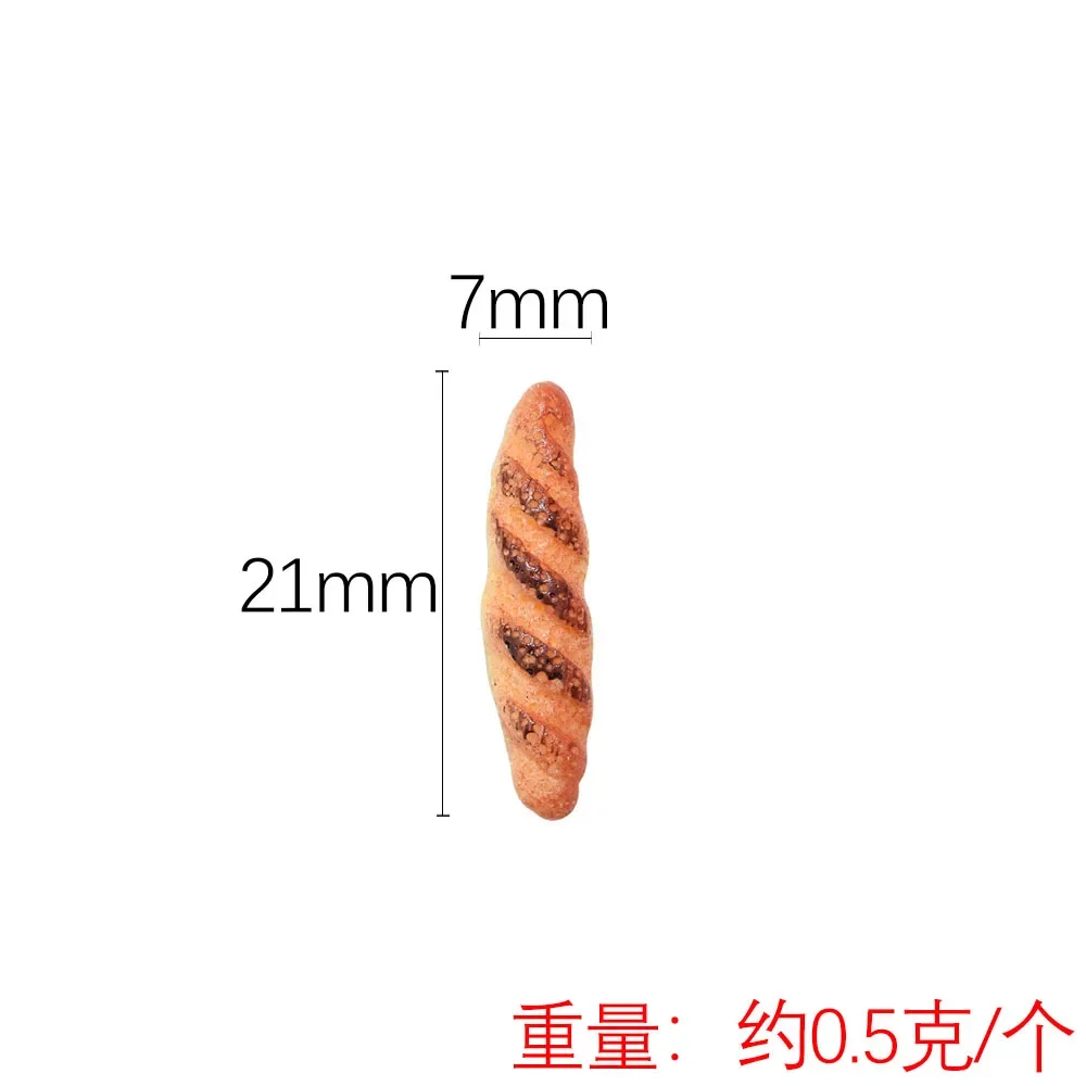 

Миниатюрный французский хлеб из смолы 5 шт.