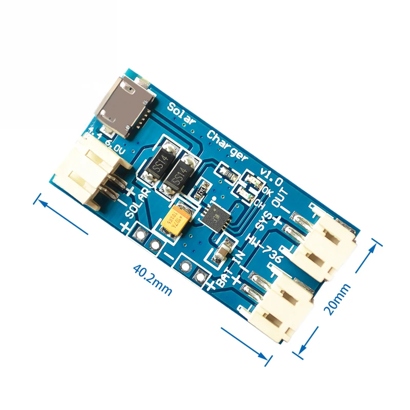 500Ma мини-солнечная плата зарядного устройства Lipo CN3065 чип зарядки литиевой