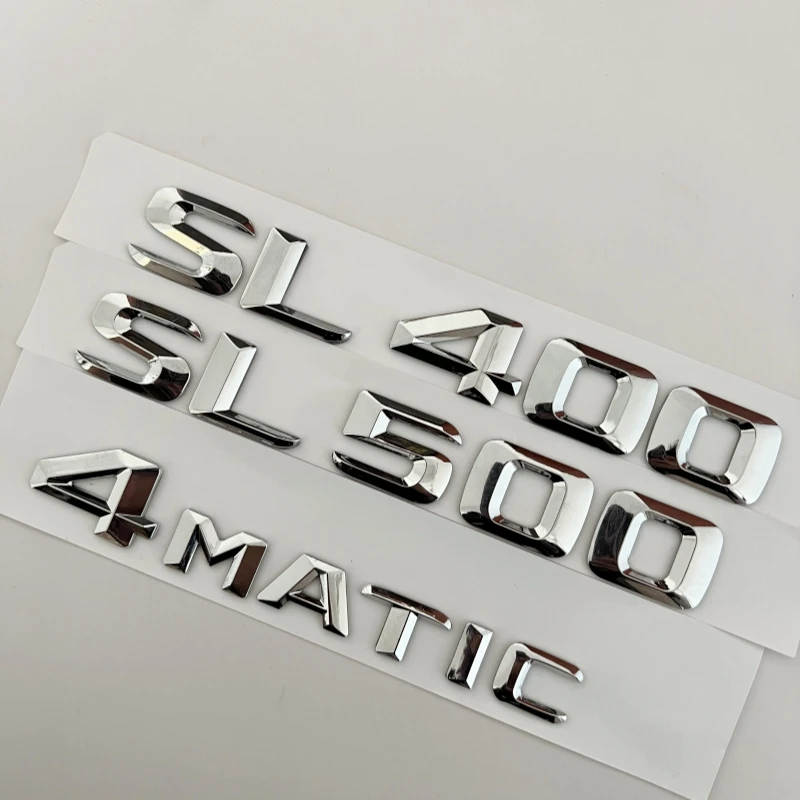 Lambang ABS Atas SL400 SL500 SL550 Huruf Krom Tajam 2015 г. для Mercedes Benz R129 R230 R231 Stiker Logo Papan Nama Bagasi Mobil