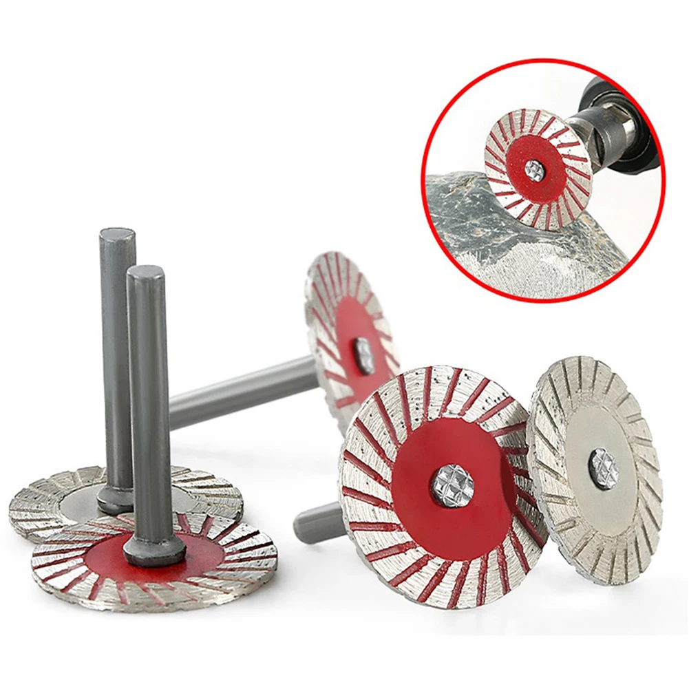 

1pc Cutting Blade Disc With Mandrel For Wood Metal Stone Granite Marble Cutting Rotory Tool 6mm Diamond Saw Blade Circular Saws