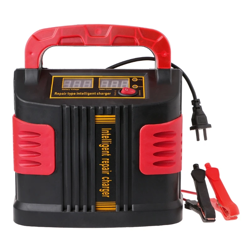 350W 14A AUTO Plus Adjust LCD Battery Charger 12V-24V Car Jump Starter Portable