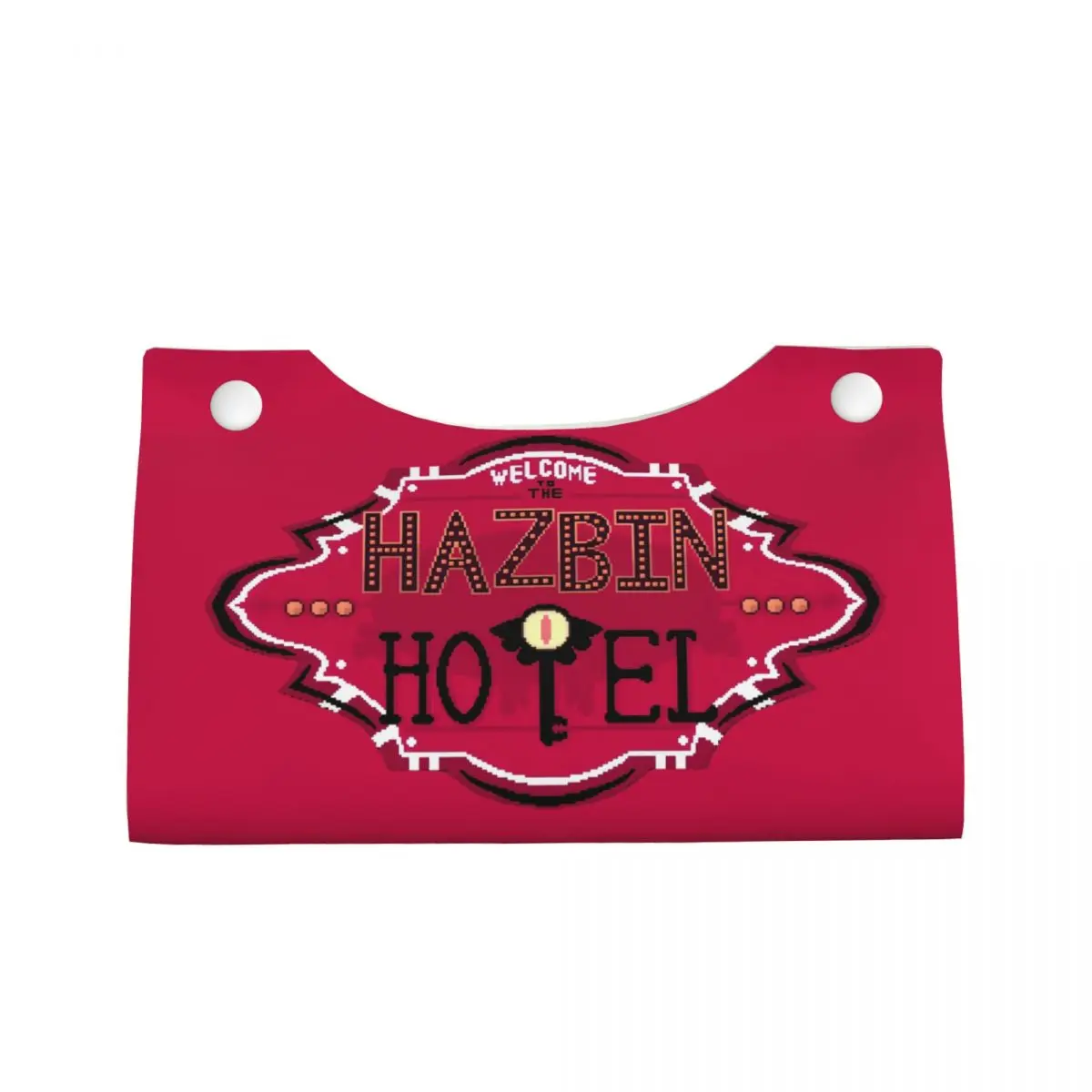 Фото Коробка для салфеток под заказ с логотипом Hazbin Hotels, прямоугольная аниме-Комедия, американская стандартная коробка для салфеток для лица, чехол для автомобиля, ванной комнаты №2
