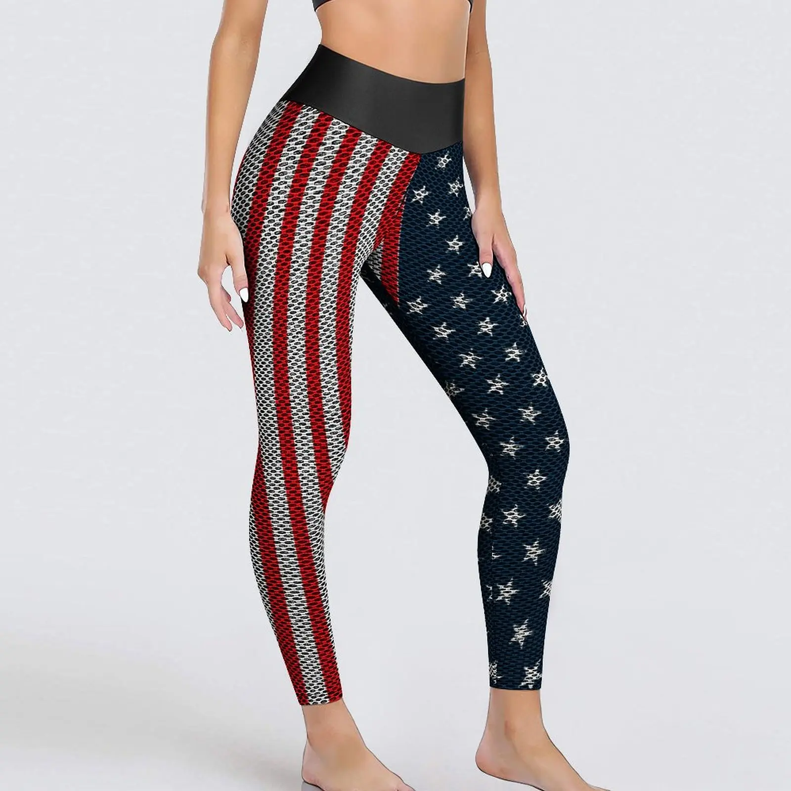 

Двухцветные полосатые штаны для йоги, женские леггинсы в полоску, спортивные эластичные трико для йоги с высокой талией