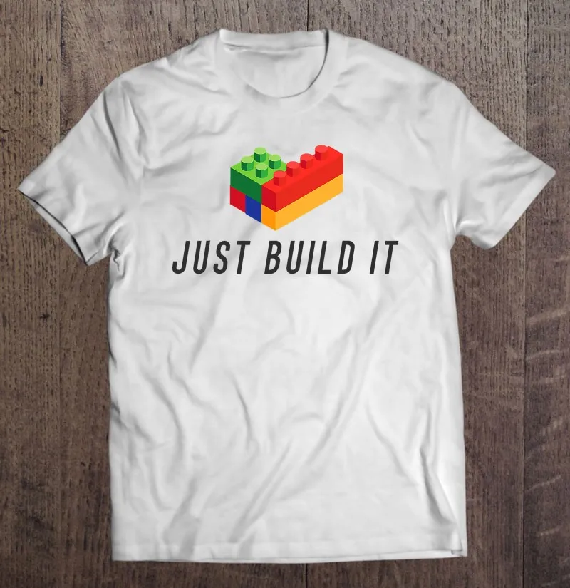 

Конструктор Just Build It из кубиков, игрушечные футболки, мужская футболка, футболки для мужчин, аниме одежда, футболки оверсайз