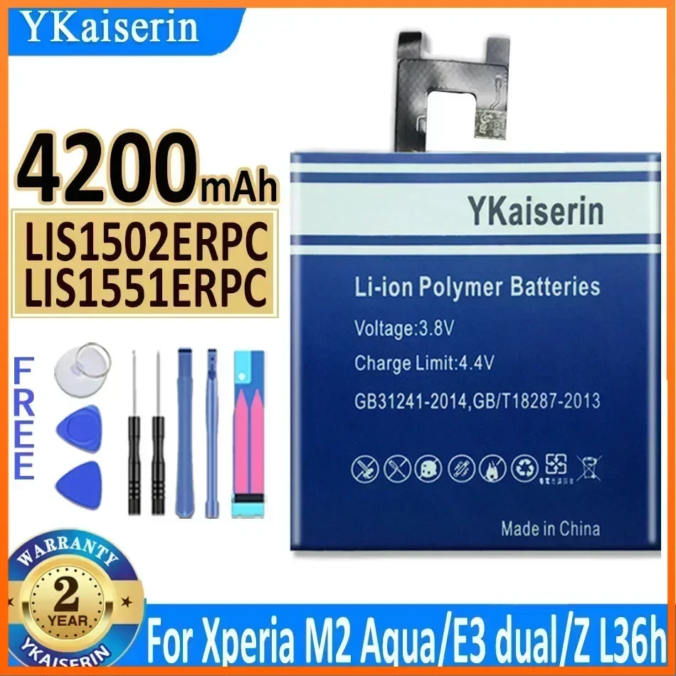 YKaiserin LIS1520ERPC 4200 мАч аккумулятор для SONY XL39h Xperia Z Ultra C6802 Togari L4 ZU C6833 аккумуляторы