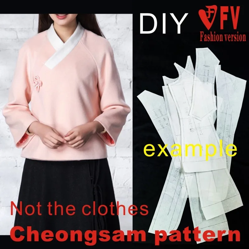 

Женские короткие Стиль Hanfu улучшилось в этническом стиле; Модель одежды Структура дизайн пошив рисунок BQP-22