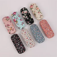 chinese style vintage glasses case fashion flower cloth refreshing simple glasses case cotton cloth floral folding glasses box