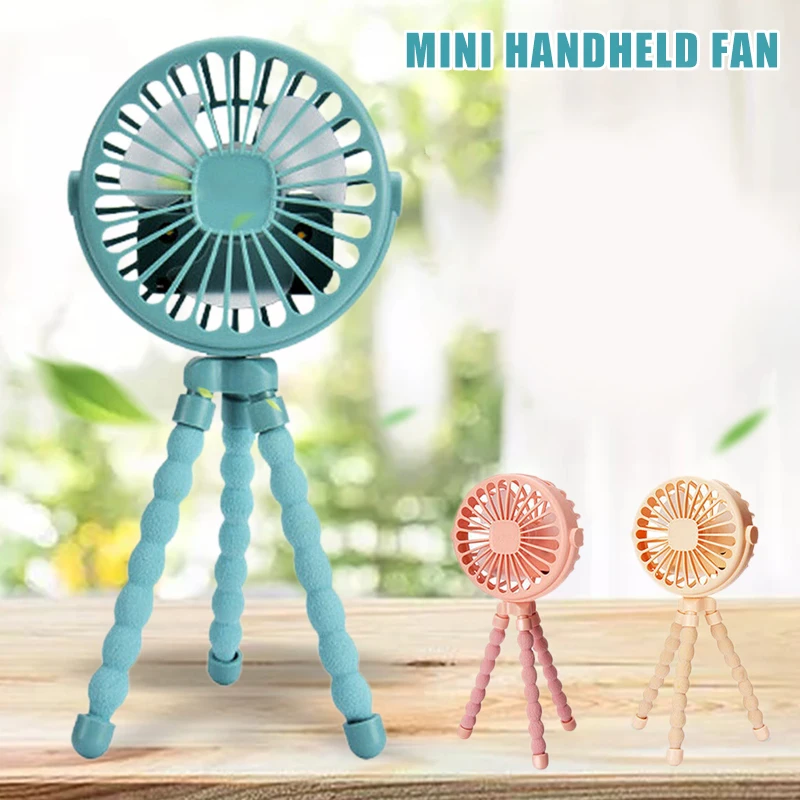 

Mini Portable Baby Stroller Fan Handheld Baby Bed Car Seat Fan USB Rechargeable Clip-on Desk Fan Outdoor Travel Ventilador