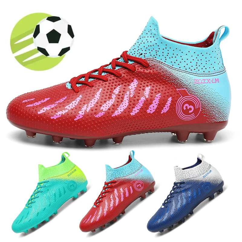 

Новинка 2023, высокие кроссовки для игры в футбол, дышащая Нескользящая футбольная обувь, соревнования с длинными шипами, спортивная обувь